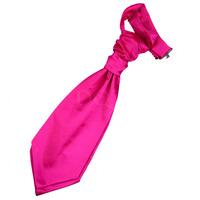 boys plain hot pink satin scrunchie cravat