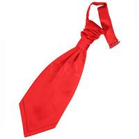 boys plain red satin scrunchie cravat