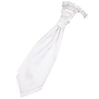 boys plain white satin scrunchie cravat