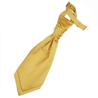 boys plain gold satin scrunchie cravat