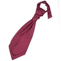 Boy\'s Plain Burgundy Satin Scrunchie Cravat