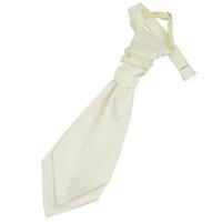 boys plain ivory satin scrunchie cravat