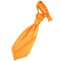 Boy\'s Plain Fluorescent Orange Satin Scrunchie Cravat