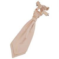 boys plain mocha brown satin scrunchie cravat