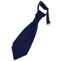 Boy\'s Plain Navy Blue Satin Scrunchie Cravat