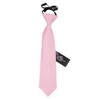 Boy\'s Plain Baby Pink Satin Pre-Tied Tie (2-7 years)