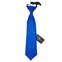 Boy\'s Plain Royal Blue Satin Pre-Tied Tie (2-7 years)