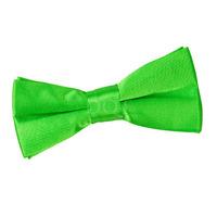 Boy\'s Plain Apple Green Satin Bow Tie