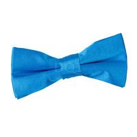 Boy\'s Plain Electric Blue Satin Bow Tie