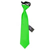 Boy\'s Plain Apple Green Satin Pre-Tied Tie (2-7 years)