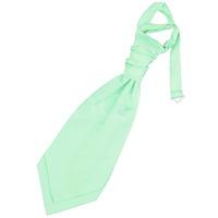 Boy\'s Plain Mint Green Satin Scrunchie Cravat