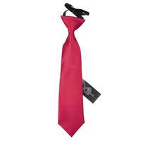 Boy\'s Plain Crimson Red Satin Pre-Tied Tie (2-7 years)