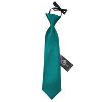 Boy\'s Plain Teal Satin Pre-Tied Tie (2-7 years)