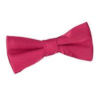 Boy\'s Plain Crimson Red Satin Bow Tie