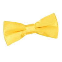 Boy\'s Plain Marigold Satin Bow Tie