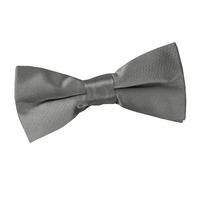 Boy\'s Plain Platinum Satin Bow Tie