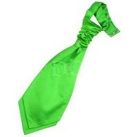 Boy\'s Plain Apple Green Satin Scrunchie Cravat