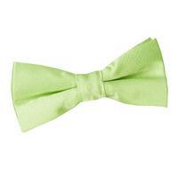 Boy\'s Plain Lime Green Satin Bow Tie