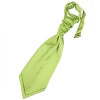 Boy\'s Plain Lime Green Satin Scrunchie Cravat