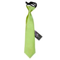 Boy\'s Plain Lime Green Satin Pre-Tied Tie (2-7 years)