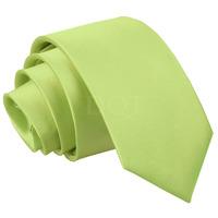 Boy\'s Plain Lime Green Satin Tie (8+ years)