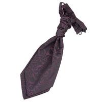 Boy\'s Swirl Black & Purple Scrunchie Cravat