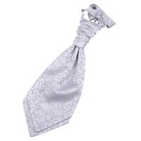 Boy\'s Swirl Silver Scrunchie Cravat