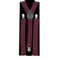 Boy\'s Plain Burgundy Braces