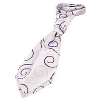 Boy\'s Scroll Purple Scrunchie Cravat