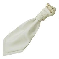 Boy\'s Solid Check Ivory Scrunchie Cravat