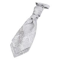 Boy\'s Paisley Silver Scrunchie Cravat