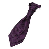 Boy\'s Paisley Purple Scrunchie Cravat