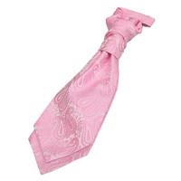Boy\'s Paisley Baby Pink Scrunchie Cravat