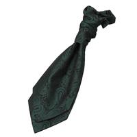 Boy\'s Paisley Emerald Green Scrunchie Cravat