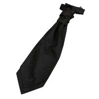 Boy\'s Paisley Black Scrunchie Cravat