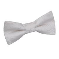 boys paisley ivory bow tie