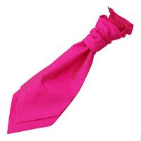 Boy\'s Solid Check Fuchsia Pink Scrunchie Cravat