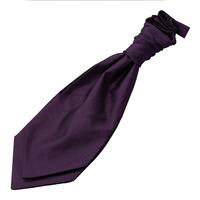Boy\'s Solid Check Cadbury Purple Scrunchie Cravat