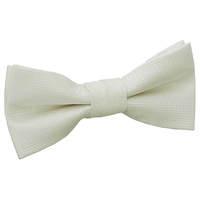 boys solid check ivory bow tie