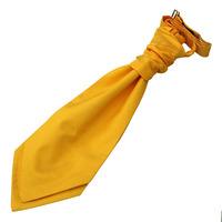 Boy\'s Solid Check Sunflower Gold Scrunchie Cravat