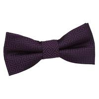 Boy\'s Greek Key Cadbury Purple Bow Tie