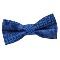 Boy\'s Greek Key Royal Blue Bow Tie