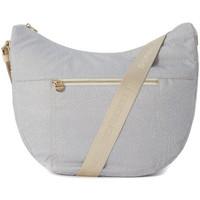 Borbonese Luna Bag medium shoulder bag in light grey jet women\'s Shoulder Bag in grey