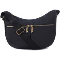 Borbonese Luna Small black jet fabric shoulder bag women\'s Shoulder Bag in black