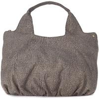 borbonese saville handbag in op natural jet womens handbags in brown