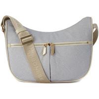 Borbonese Luna Small light grey jet fabric shoulder bag women\'s Shoulder Bag in grey