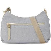 Borbonese Luna Small shoulder bag in light grey jet women\'s Shoulder Bag in grey