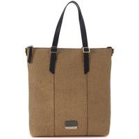 Borbonese medium shopping bag in graffiti O.P. natural women\'s Shopper bag in brown