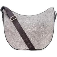Borbonese Luna Bag Medium Jet op natural shoulder bag women\'s Shoulder Bag in brown