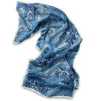 Bouquet & Lace Silk Chiffon Scarf